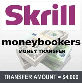 Moneybookers Transfer $4000