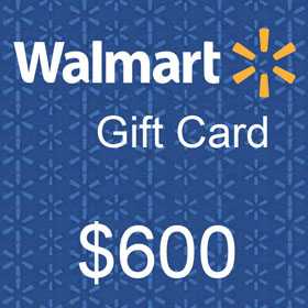 Wallmart Gift Card $600