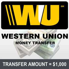 Western Union Transfer $1000