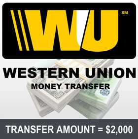 Western Union Transfer $2000