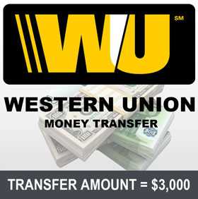 Western Union Transfer 3000 dollar